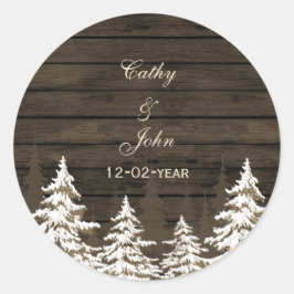 Barnwood Rustieke Pijnbomen, winter gunst stickers