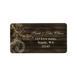 barnwood rustige floure adresetiketten etiket