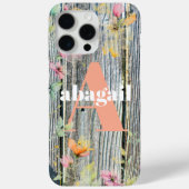 Barnwood script botanische waterverf bloemen Case-Mate iPhone case (Achterkant)