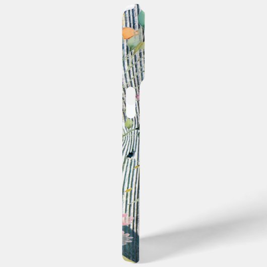 Barnwood script botanische waterverf bloemen Case-Mate iPhone case (Achterkant / Rechts)