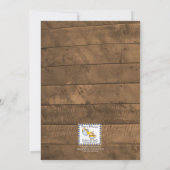 Barnwood Tassel Gold Afstuderen Invitation Kaart (Achterkant)