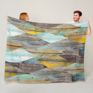 Barnwood Textuur Herfst Pastel Tones Patroon Fleece Deken