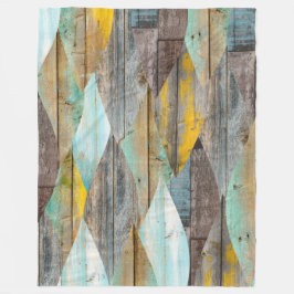 Barnwood Textuur Herfst Pastel Tones Patroon Fleece Deken
