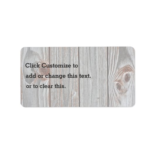 Barnwood Wall Etiket (Voorkant)