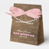 BarnwoodLights Roze Bat Mitzvah Favor Box Bedankdoosjes (Voorkant Zijde)