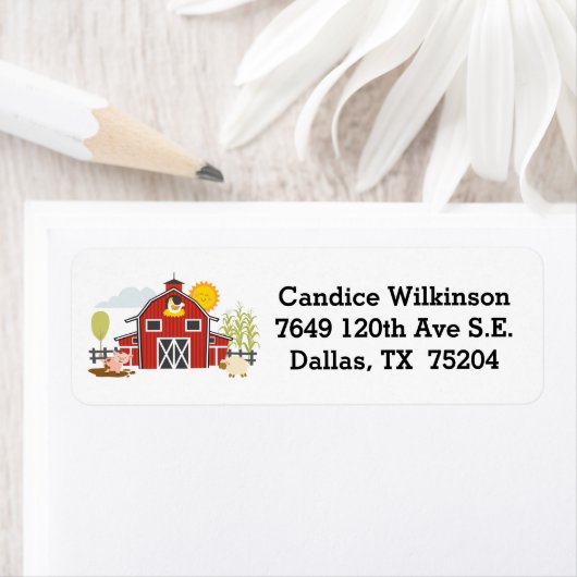 Barnyard Adreslabel Etiket (Insitu)