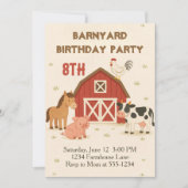 Barnyard Animal Birthday Kaart (Voorkant)