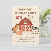 Barnyard Animal Birthday Kaart (Staand voorkant)