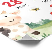 Barnyard Animal Eerste jaar Foto Milestone Poster (Hoek)