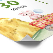 Barnyard Animal Eerste jaar Foto Milestone Poster (Hoek)