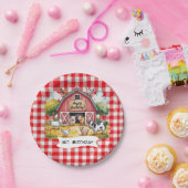 Barnyard Animals 1st. Birthday Party Papieren Bordje (Feest)