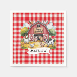 Barnyard Animals 1st. Birthday Party Servet