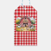 Barnyard Animals 1st. Birthday Party Thank You Cadeaulabel (Achterkant)