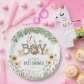 Barnyard Animals Baby Boy Baby shower Papieren Bordje (Feest)