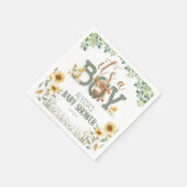Barnyard Animals Baby Boy Baby shower Servet (Hoek)