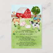 Barnyard Animals Baby shower Boek voor Baby Informatiekaartje (Voorkant)