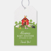 Barnyard Animals Baby shower Favor Gift Label Cadeaulabel (Voorkant)