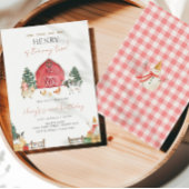 Barnyard Animals Christmas Kids Verjaardagsfeest Kaart