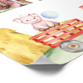 Barnyard Animals eerste jaar foto mijlpaal Poster (Hoek)