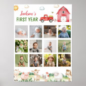 Barnyard Animals eerste jaar foto mijlpaal Poster (Voorkant)