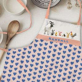 Barnyard Animals Kinder naam Bib Schort