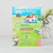 Barnyard Animals Party voor jongens Kaart (Staand voorkant)