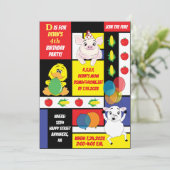 Barnyard Animals verjaardagsfeestje Kaart (Staand voorkant)