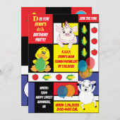 Barnyard Animals verjaardagsfeestje Kaart (Voorkant / Achterkant)