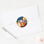 Barnyard Animals verjaardagsfeestje Ronde Sticker (Envelop)