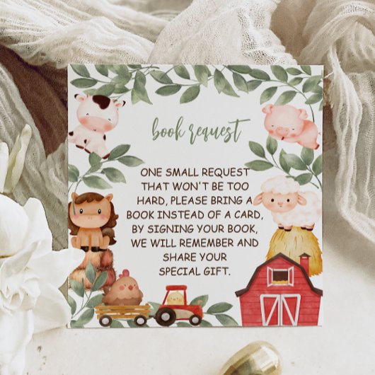 Barnyard Animals Waterverf Boek Aanvraag Informatiekaartje