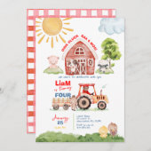 Barnyard Any Age Verjaardag Foto Uitnodiging (Voorkant / Achterkant)