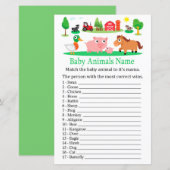 Barnyard Baby Animals Name Game (Voorkant / Achterkant)