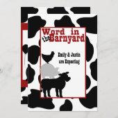 Barnyard Baby shower Kaart (Voorkant / Achterkant)