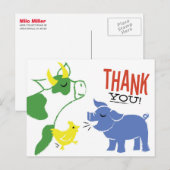 Barnyard Bash Bedankt Briefkaart (Voorkant / Achterkant)