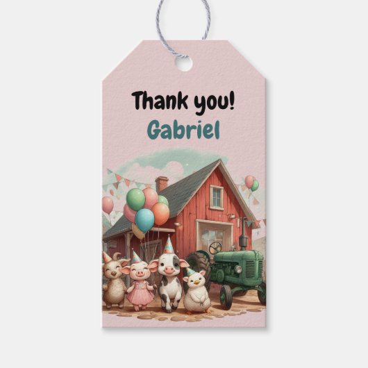 Barnyard Bash-cadeautags 🎁🐄 Cadeaulabel (Voorkant)