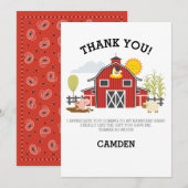 Barnyard Bash Dankbetuigingkaart Bedankkaart (Voorkant / Achterkant)