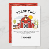 Barnyard Bash Dankuwkaart Bedankkaart (Voorkant / Achterkant)