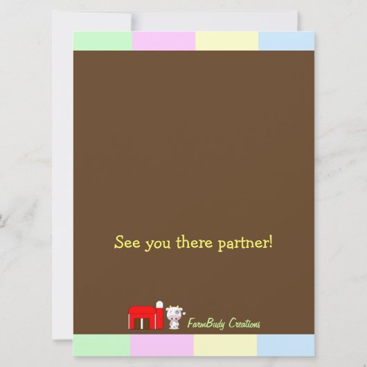 Barnyard Bash Kaart (Achterkant)