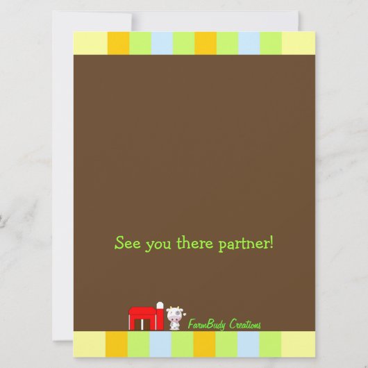 Barnyard Bash Kaart (Achterkant)