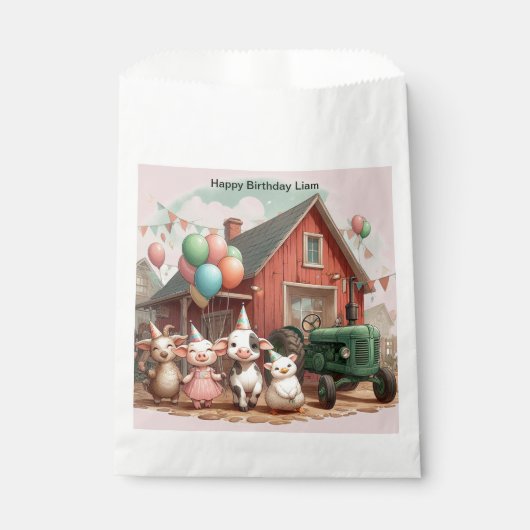Barnyard Bash Paper Bags 🐮 🌾 Bedankzakje (Voorkant)