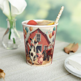 Barnyard Bash Paper Cups 🐮 🐷 Papieren Bekers