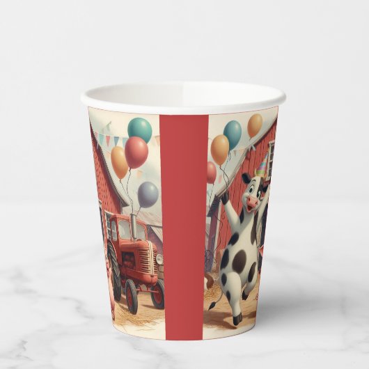 Barnyard Bash Paper Cups 🐮 🐷 Papieren Bekers (Links)