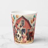 Barnyard Bash Paper Cups 🐮 🐷 Papieren Bekers (Voorkant)
