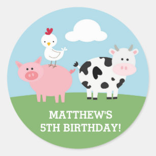 Barnyard Bash Ronde Sticker