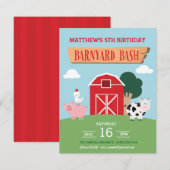 Barnyard Bash Uitnodiging (Voorkant / Achterkant)