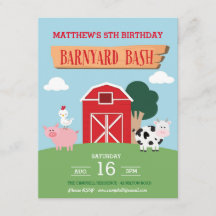 Barnyard Bash Uitnodiging