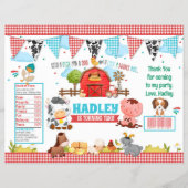 Barnyard Bash Verjaardagsfeestje Chip Bag Wrapper Flyer (Voorkant)