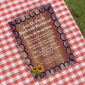 Barnyard BBQ Bash Invitation Template Rustic Wood Kaart