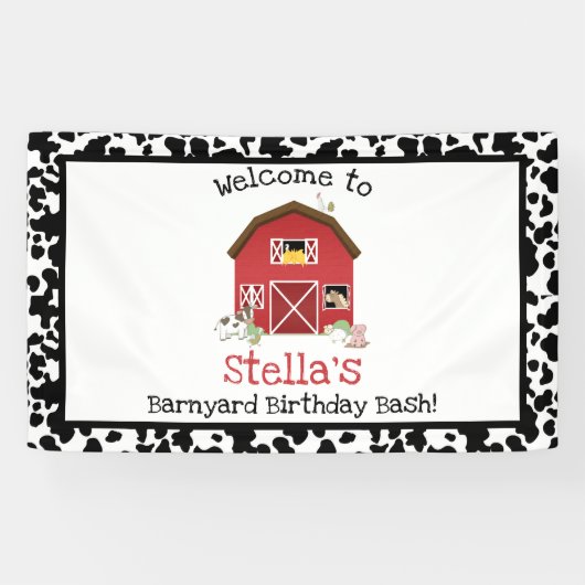 Barnyard Birthday Banner! Spandoek (Horizontaal)