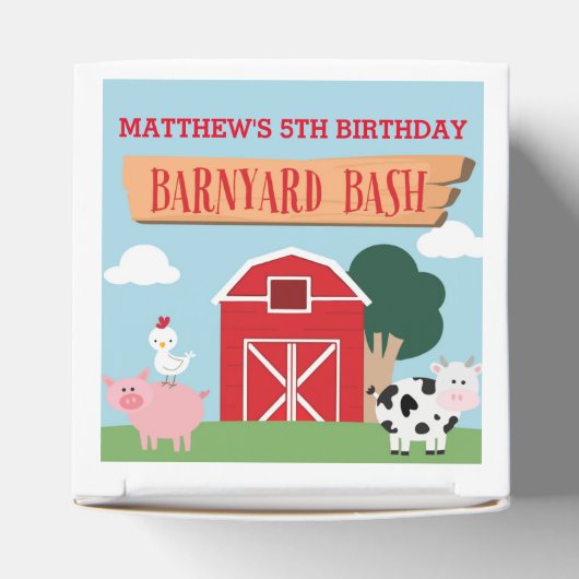 Barnyard Birthday Bash/Party Bedankdoosjes (Bovenkant)